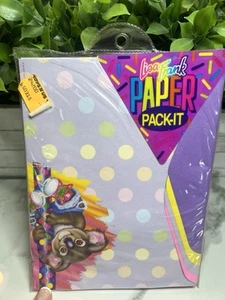 Paquete de papel vintage Lisa Frank, oso koala en jeans Pokadot - Imagen 1 de 6