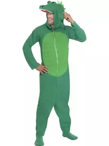 Adult Crocodile One Piece Fancy Dress Costume Unisex Animal Suit New by Smiffys - Picture 1 of 1