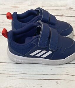 Baby Boys ADIDAS Size UK  4 (EU20) Kids Blue Leather Shoes / Trainers VGC!