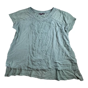 Blusa para mujer Gloria Vanderbilt manga corta color verde talla XL - Imagen 1 de 4