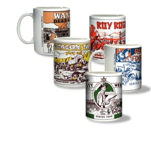 Ceramic mugs featuring your favorite Marx western play set boxes - Picture 1 of 16
