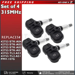 4 TPMS For Acura MDX 2007-2013 TSX 2007-2008 RDX 2007-2012 Tire Pressure Sensors - Picture 1 of 10