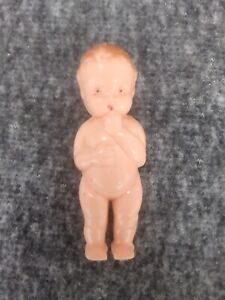Celluloid Miniature Baby Doll Toy, Ideal USA 1950's Vintage Doll House