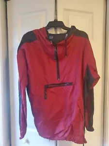 Gap 1/4 Zip red/black Womens Windbreaker Jacket Size L - Picture 1 of 5