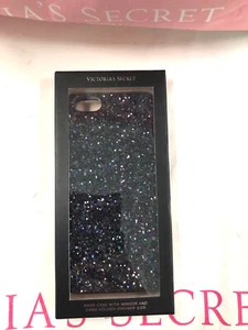 Victoria's Secret Black Glitter with Mirror Iphone 6/6S Hard Case Cover NEW - Bild 1 von 3