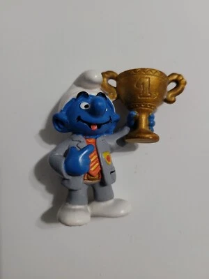 Figura PVC Pitufos 20532 Presidente Pitufo Trofeo Oro Equipo de Fútbol Club De Colección P Foto 1 de 2