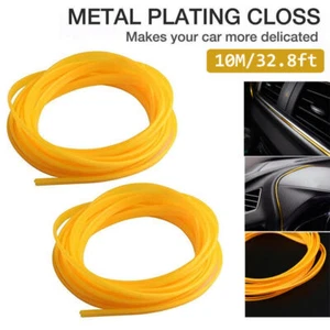 10 M Amarillo Puerta Automóvil Borde Borde Moldeo Goma Sello Tira Protectora Arañazos Decoración - Imagen 1 de 7
