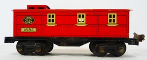 Vintage LIONEL O SCALE MODEL TRAIN CABOOSE  #1682 (1950's) 'Lionel Lines' TIN - Picture 1 of 1