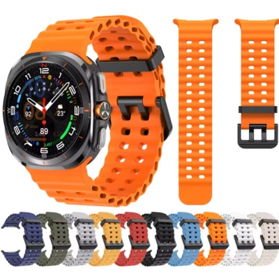 NO Gaps Strap For Samsung Galaxy Watch Ultra 47mm/Ultra 2025 Sport Silicone Band - Image 1 of 4