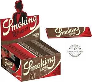 Cartine Smoking Marrone Lunghe Brown King Size Scatola 50 Libretti . FREE SHIPP - Foto 1 di 4