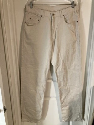 Pantalones de mezclilla vintage Gap para hombre clásicos calce recto resistentes marfil 36x34 Taiwán Foto 1 de 4