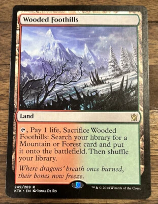 WOTC MtG Khans of Tarkir Wooded Foothills (R) NM - Image 1 of 3