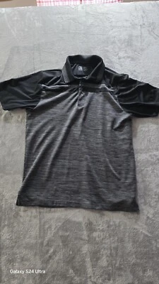 Polo de golf Ben Hogan Performance para hombre grande gris negro manga corta Foto 1 de 4