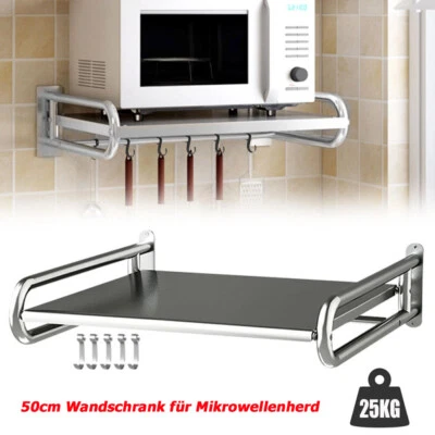Stainless steel microwave holder microwave holder wall holder shelf for up to 25 kg - Image 1 of 4