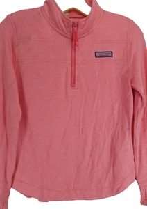 Vineyard Vines Kids Pink 1/4 Zip Classic Sweater Pullover Size Medium (10-12) - Picture 1 of 10