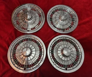 Chevy Impala 15" Spoke Hubcaps Wire Wheel Covers 1970 1971 1972 1973 1974 1975 - Bild 1 von 1