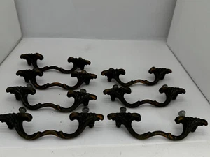 metal drawer handle cabinet pull Victorian Vintage die cast bronze 5" Screws 3" - Picture 1 of 7