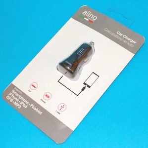 2 x AIINO Auto Ladegerät 1USB 1A - WEISS für iPhone, iPad, Samsung Galaxy, GPS - Bild 1 von 1