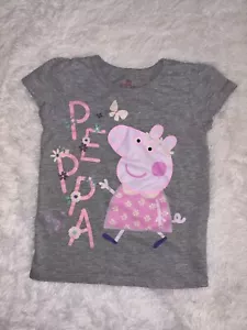 Peppa Pig girls sz. 4T classic gray design tee. Cute, fun - Picture 1 of 5