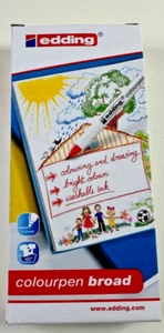 Edding Colour Pen Broad Tip Black Ink 1-2mm Tip Pack of 12 - Picture 1 of 4
