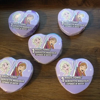 Disney Elsa y Anna Toallas Mágicas Congeladas 5 Toallas Princesas Se Expande En Agua Foto 1 de 4