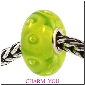 Authentic Trollbeads Glass Bead  61338 Lime Bead - Picture 1 of 1