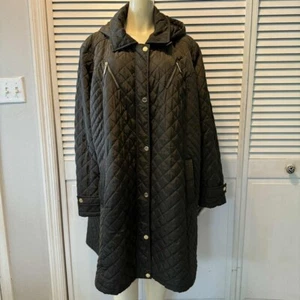 Abrigo acolchado negro Michael Kors para mujer talla 3X - Imagen 1 de 18