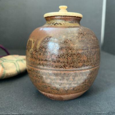 Tea Caddy Ceremony Tanba Chaire Pottery Container Japanese Traditional D-75 • 109$
