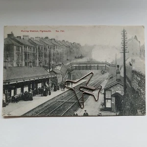 MUTLEY STATION – Plymouth – Original Early Postcard - Picture 1 of 4