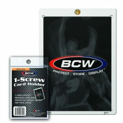 10 BCW 1-Screw Screwdown 50pt. Jersey & Memorabilia Sized Thick Card Holders - Image 1 of 2
