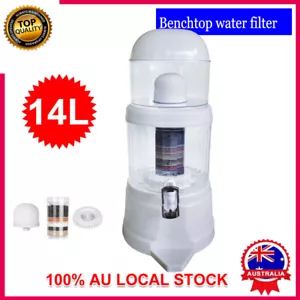 14L Benchtop 8 Stage Water Purifier Filter Ceramic Carbon Mineral Stone Silica - Picture 1 of 8