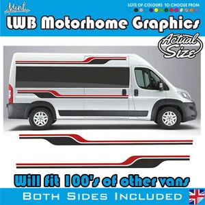 Autocaravana Fiat Ducato L3 LWB relé ducato cámper furgoneta calcomanías gráficas 021a - Imagen 1 de 4