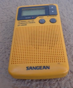 RADIO ULTRALIGERA BOLSILLO ALERTA DE CLIMA DIGITAL AM/FM SANGEAN DT-400W PROBADO FUNCIONA - Imagen 1 de 6