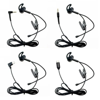 .5mm Single Side In Ear Earphone Earbud Coiled Corded Headsets for Mobile Phone - Image 1 of 4