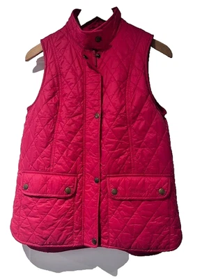 Barbour - Otterburn hot pink gilet with embroidered Barbour logo - size XL girls - Image 1 of 4