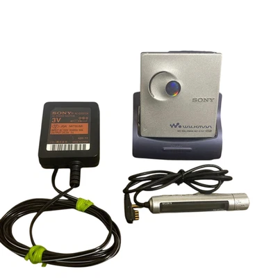 SONY MD Walkman MZ-E707 MiniDisc Player Silver Used Japan Authentic Confirmed - Image 1 of 4