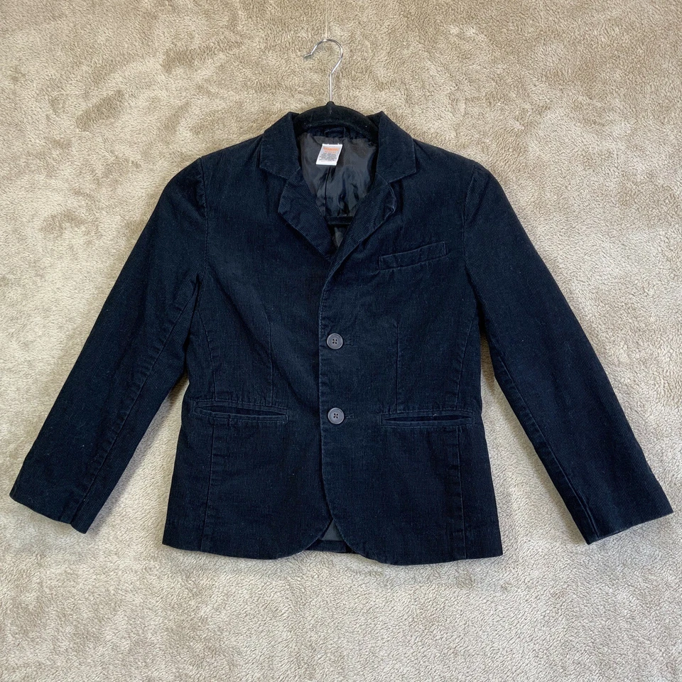 VTG 90s Y2K Gymboree Boys Navy Black Corduroy Blazer Jacket Sz 7-8 EUC - Image 1 of 4