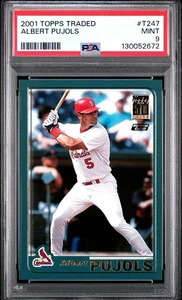2001 Topps Traded Albert Pujols RC T247 PSA 9 MINT NEW GRADE - Picture 1 of 2