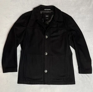 Hugo Boss Men's Wool Cashmere Jacket Chester Car Coat Minimalist Size 38R EUC! - Picture 1 of 12