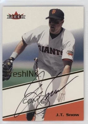 2000 Fleer Mystique Fresh Ink JT Snow Auto - Image 1 of 2