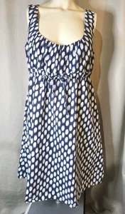 Patagonia Damen ärmelloses Midi Sommerkleid Hanf Bio-Baumwolle blau & weiß Gr. 14 - Bild 1 von 10