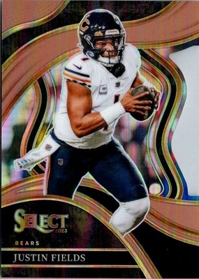 2023-24 Panini Select Justin Fields #249 Copper Die-Cut Club Level /299 Jets - Image 1 of 2