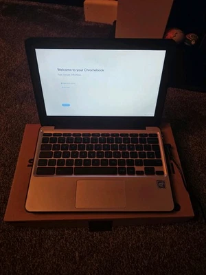 Asus Chromebook C202S 11.6" 16GB eMMC 2GB Ram Intel Celeron Notebook PC - Image 1 of 4