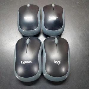 Logitech M185 Swft Grey Wireless Mouse Lot Of 4 NO DONGLES - Picture 1 of 2