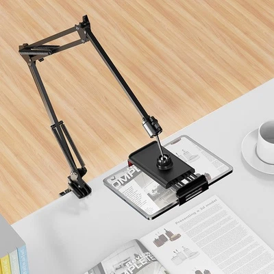Suporte para Tablet Braço Longo Suporte para Telefone Cama Preguiçosa Suporte para Mesa Para iPad iPhone 360° - Imagem 1 de 4