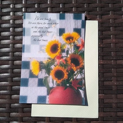 Vintage Ambassador Family ENCOURAGEMENT & SUPPORT Card Sunflowers  - Image 1 of 3