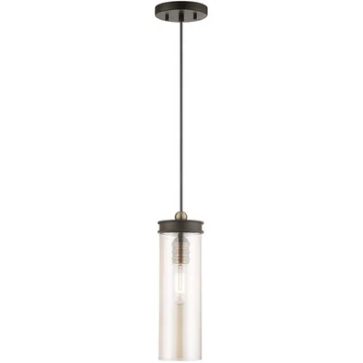Livex Lighting 41227-07 Art Glass Mini Pendant Bronze - Image 1 of 4