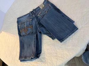 Men's Rock Revival Vino Relaxed Straight 17” Leg Blue Denim Jeans Size 38 - Picture 1 of 21