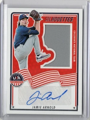 Jamie Arnold 2025 Panini USA Stars & Stripes Silhouettes Jersey Auto /199 - Image 1 of 2