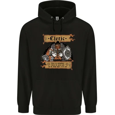 RPG Role Playing Games Cleric Dragons Mens 80% Cotton Hoodie - Image 1 of 4